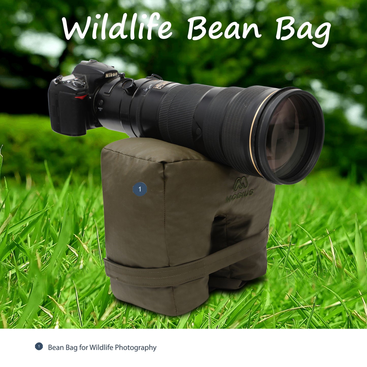 Mobius Triumph Wildlife Bean Bag Olive Green